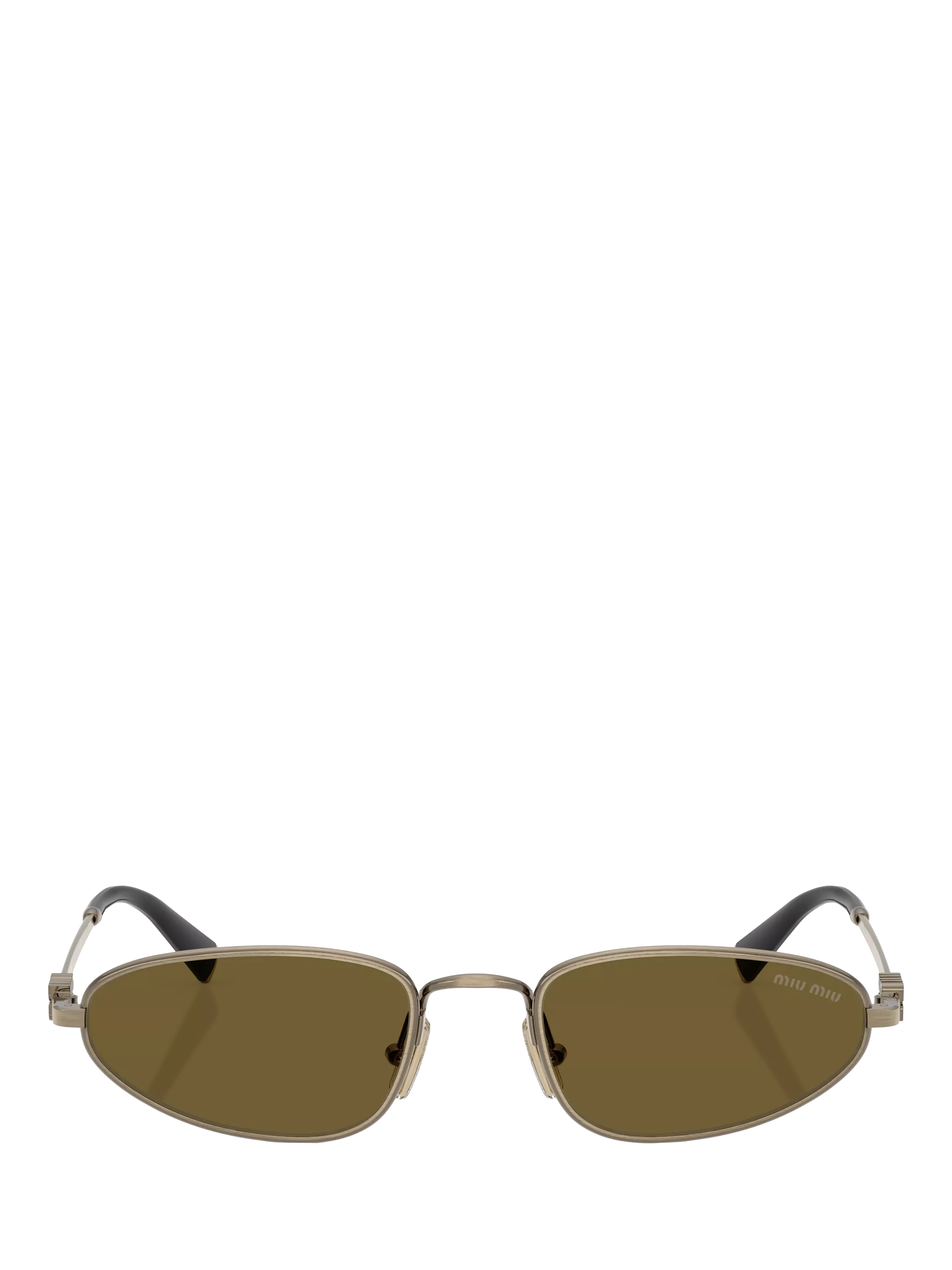 Miu Miu irregular sunglasses gold/brown 52mm, imported from the UK