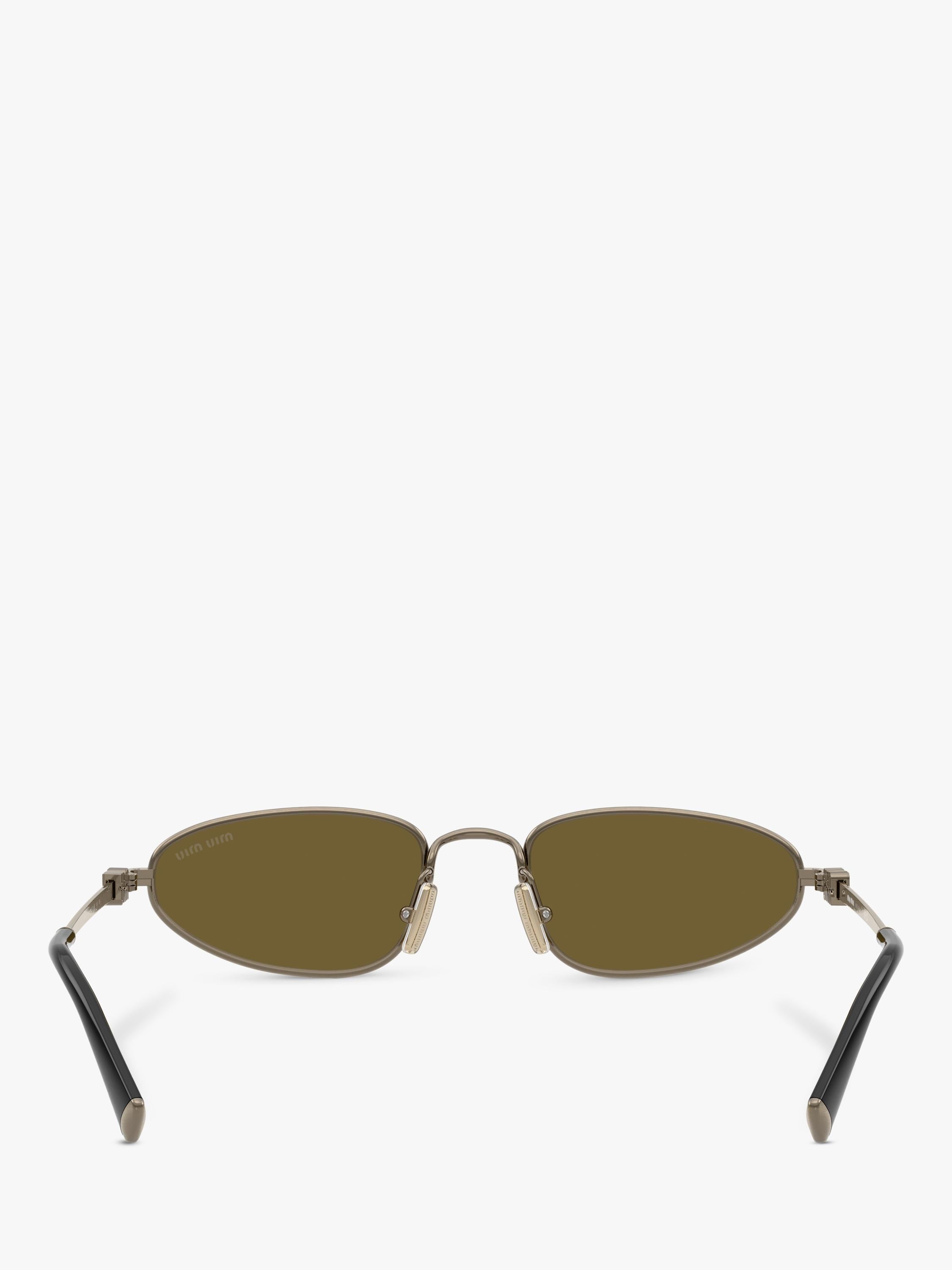 Miu Miu irregular sunglasses gold/brown 52mm, imported from the UK