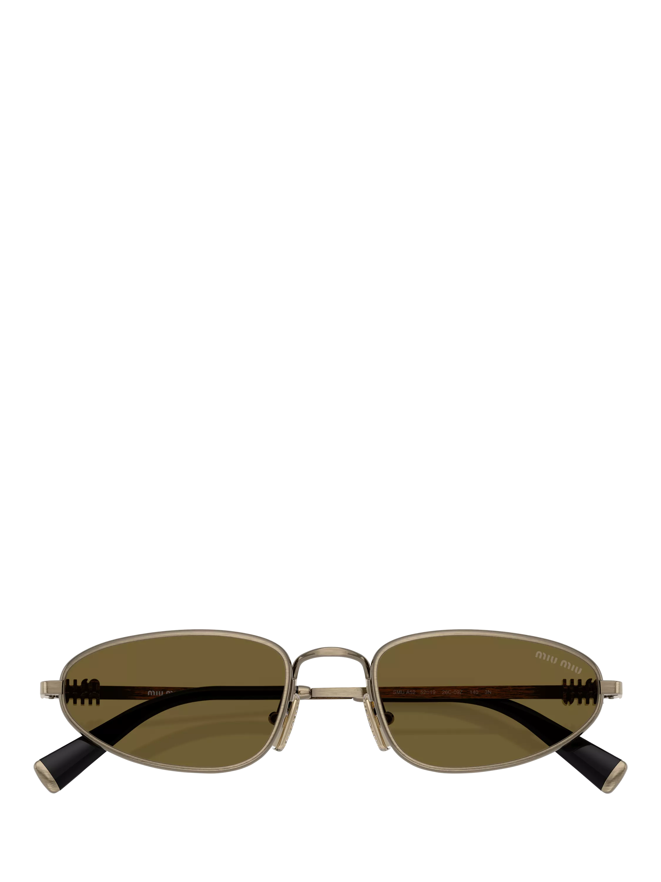 Miu Miu irregular sunglasses gold/brown 52mm, imported from the UK