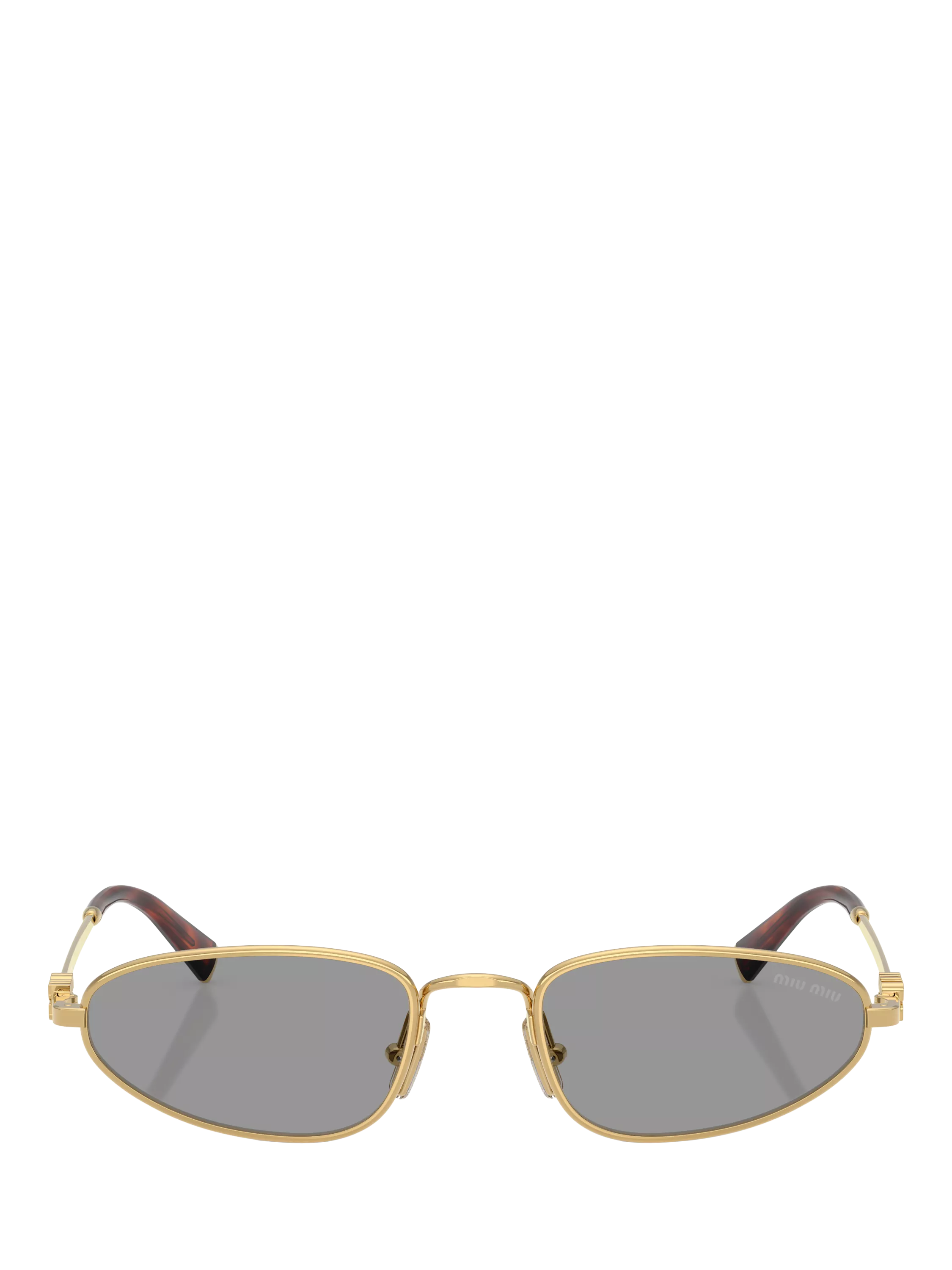 Miu Miu women's oval sunglasses gold grey, imported from the UK