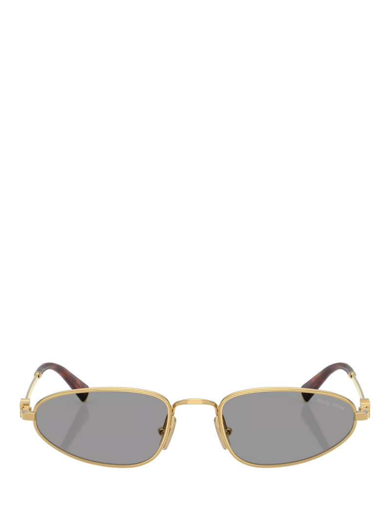 Miu Miu women's oval sunglasses gold grey, imported from the UK