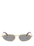 Miu Miu women's oval sunglasses gold grey, imported from the UK