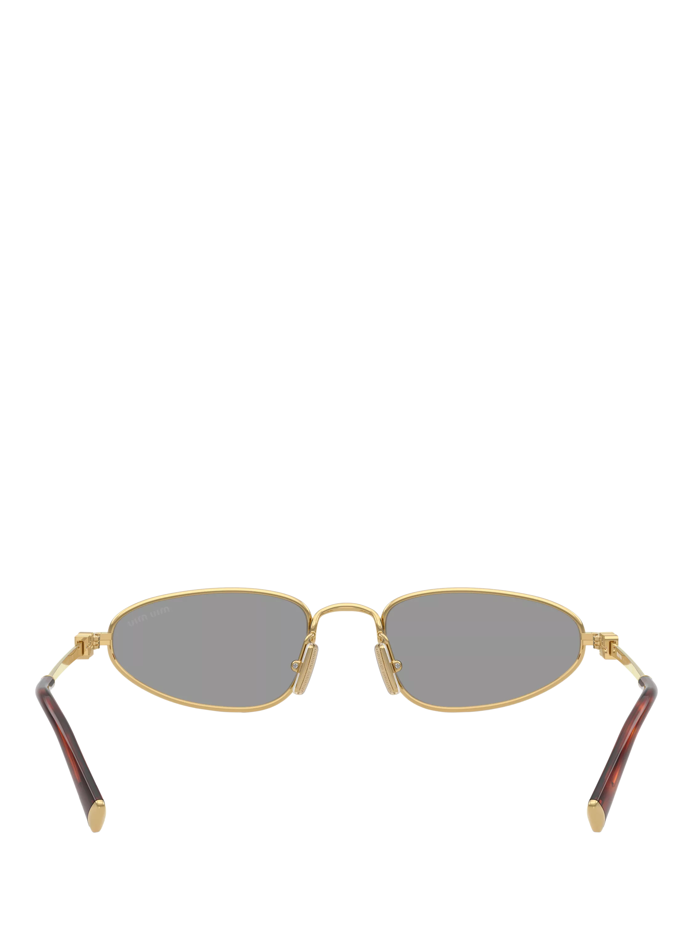 Miu Miu women's oval sunglasses gold grey, imported from the UK