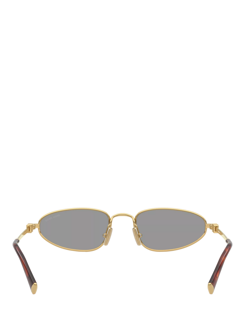 Miu Miu women's oval sunglasses gold grey, imported from the UK