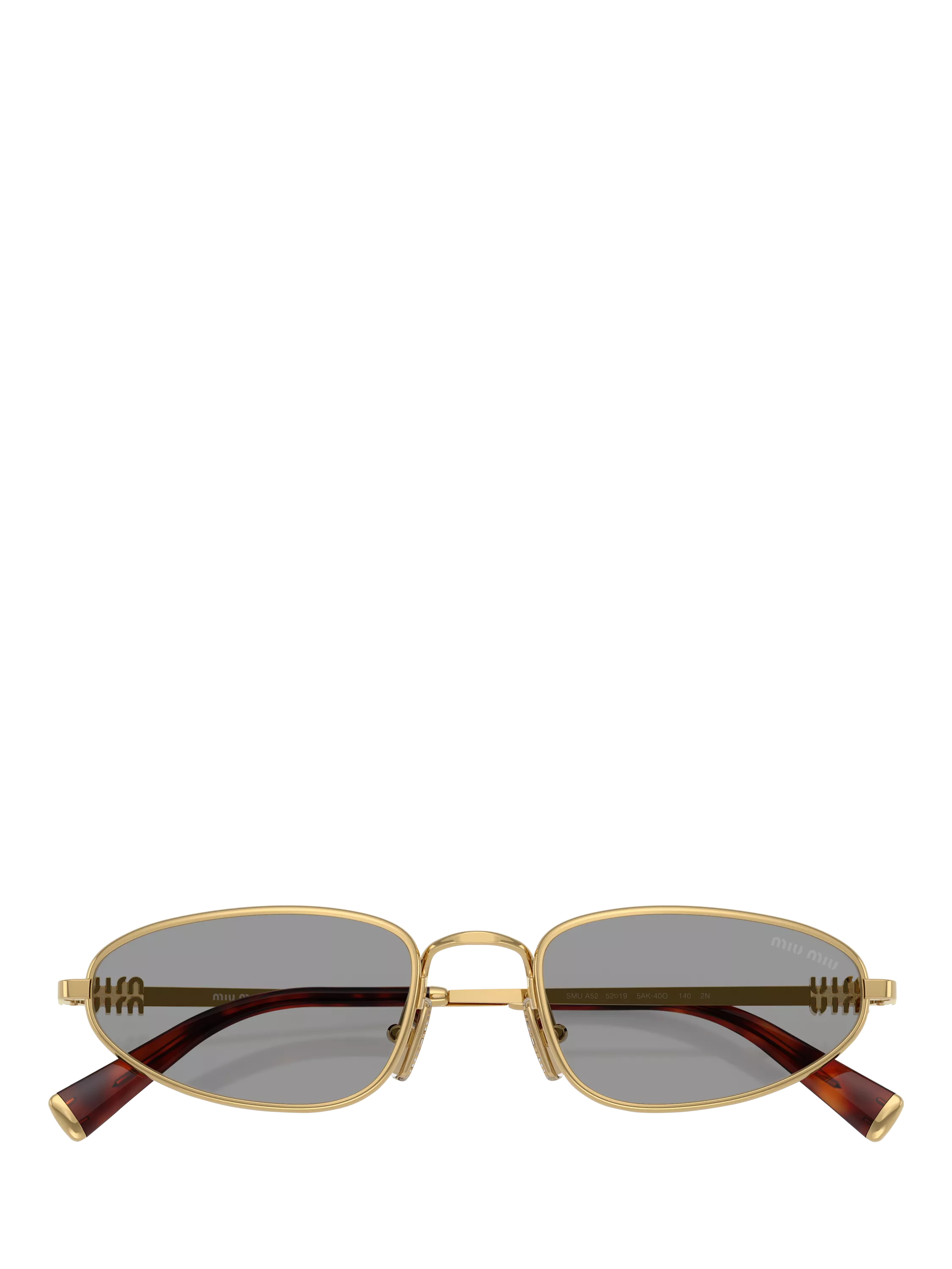 Miu Miu women's oval sunglasses gold grey, imported from the UK