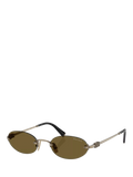Miu Miu oval sunglasses gold brown metal - British product