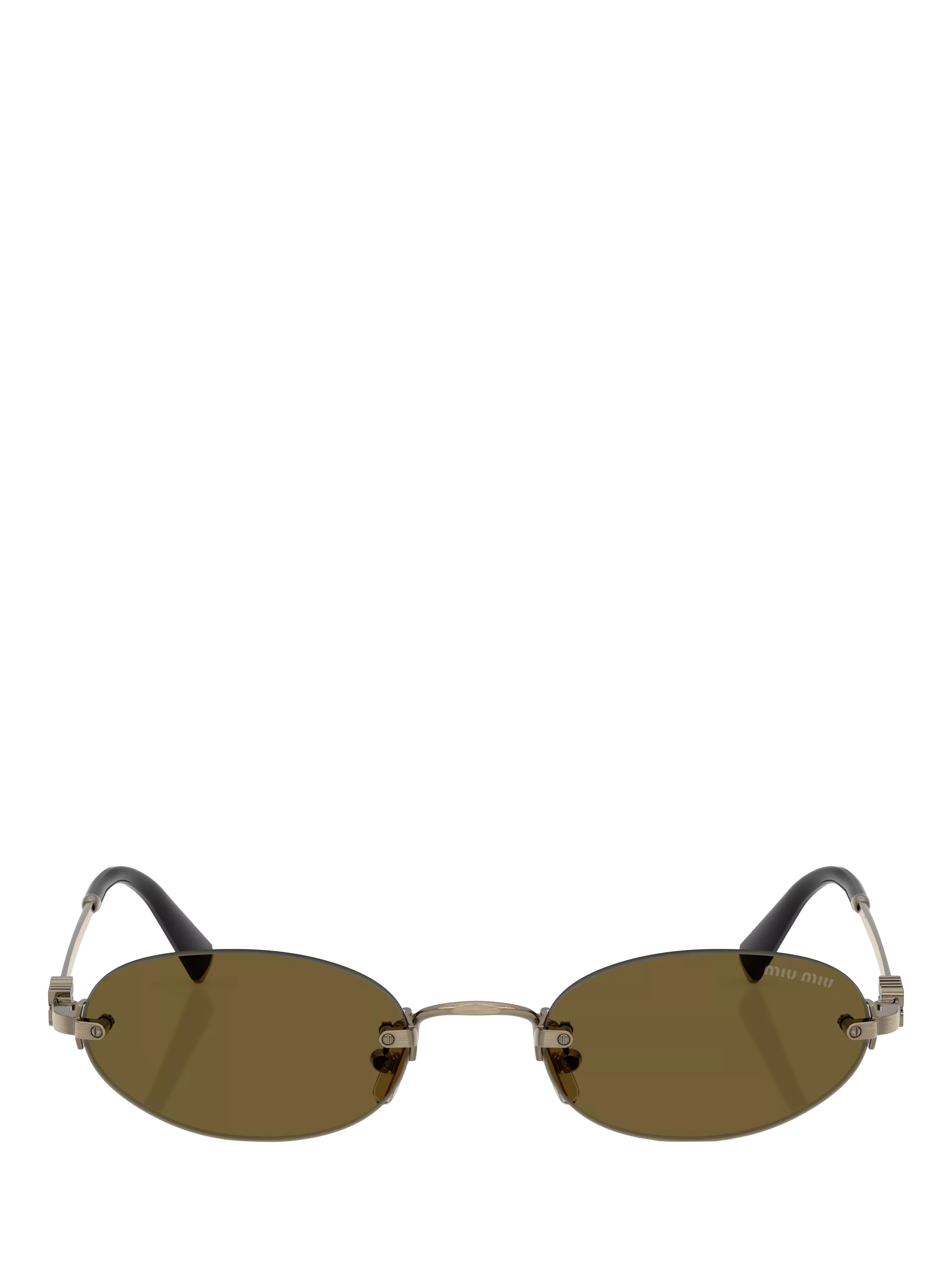 Miu Miu oval sunglasses gold brown metal - British product