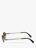Miu Miu oval sunglasses gold brown metal - British product