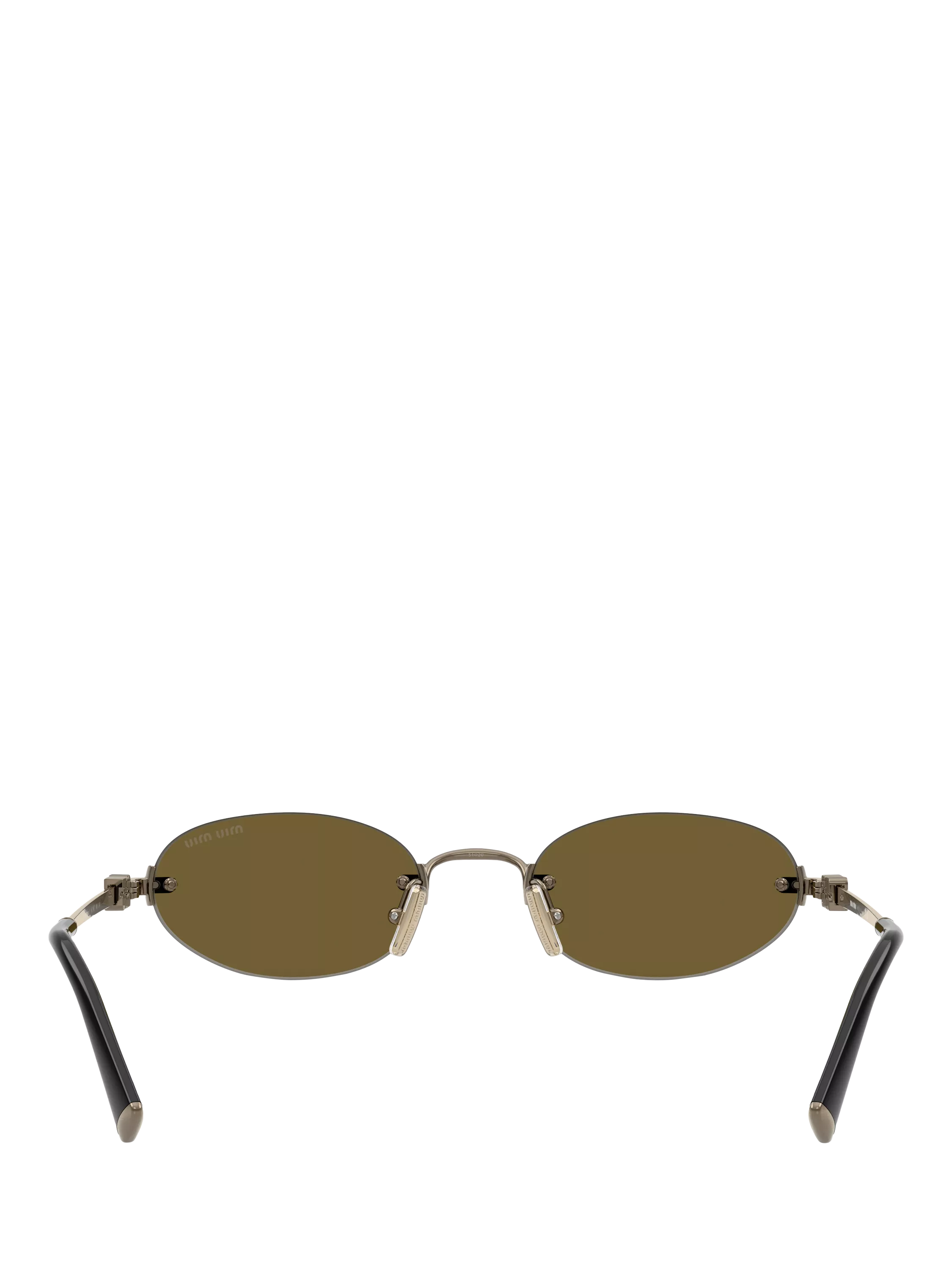 Miu Miu oval sunglasses gold brown metal - British product