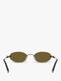 Miu Miu oval sunglasses gold brown metal - British product