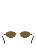 Miu Miu oval sunglasses gold brown metal - British product