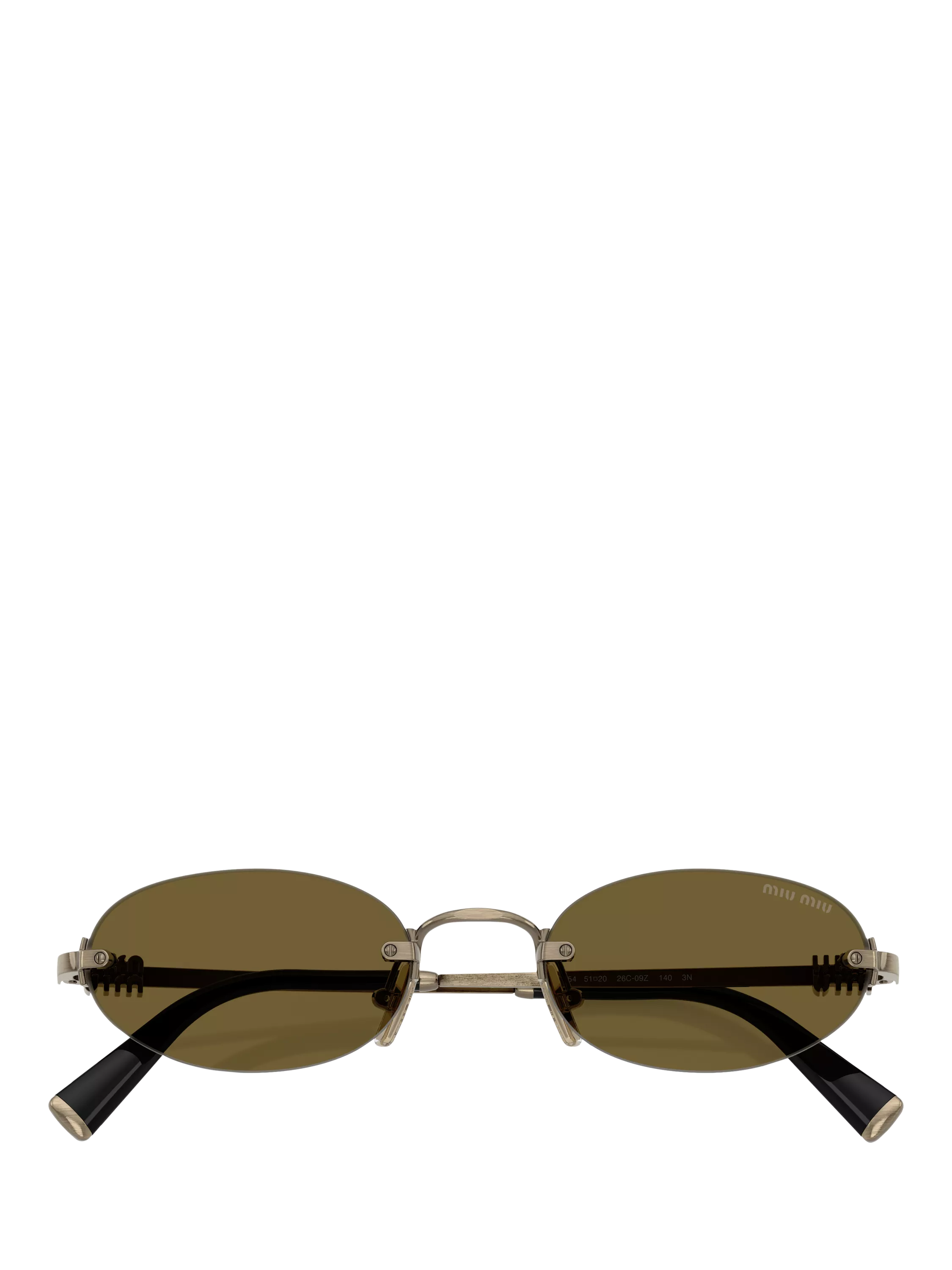 Miu Miu oval sunglasses gold brown metal - British product
