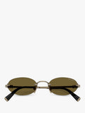 Miu Miu oval sunglasses gold brown metal - British product