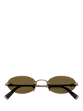 Miu Miu oval sunglasses gold brown metal - British product