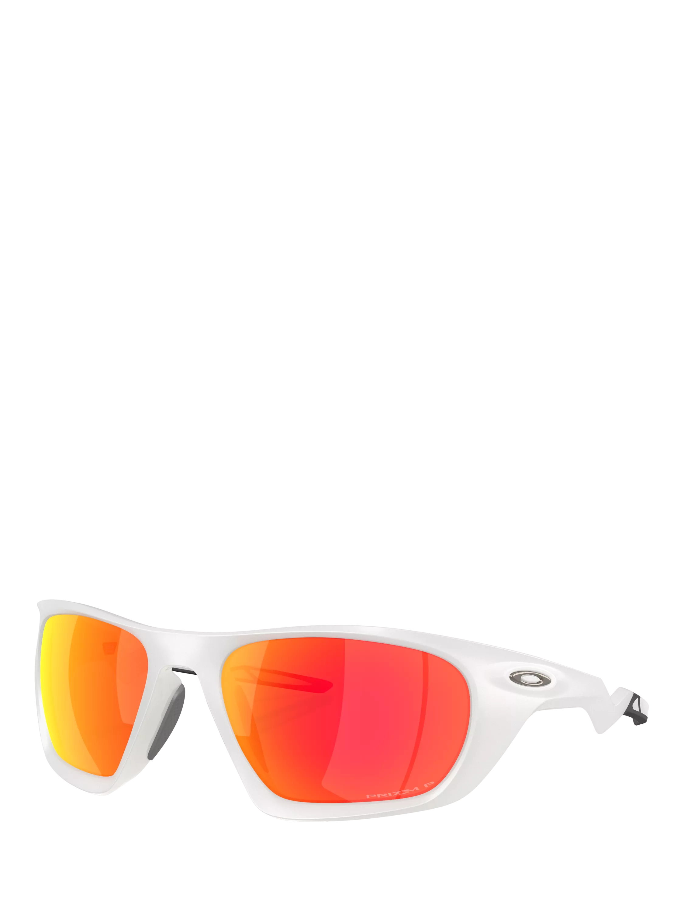 Oakley OO9431 men's polarised rectangular sunglasses grey orange, imported from the UK