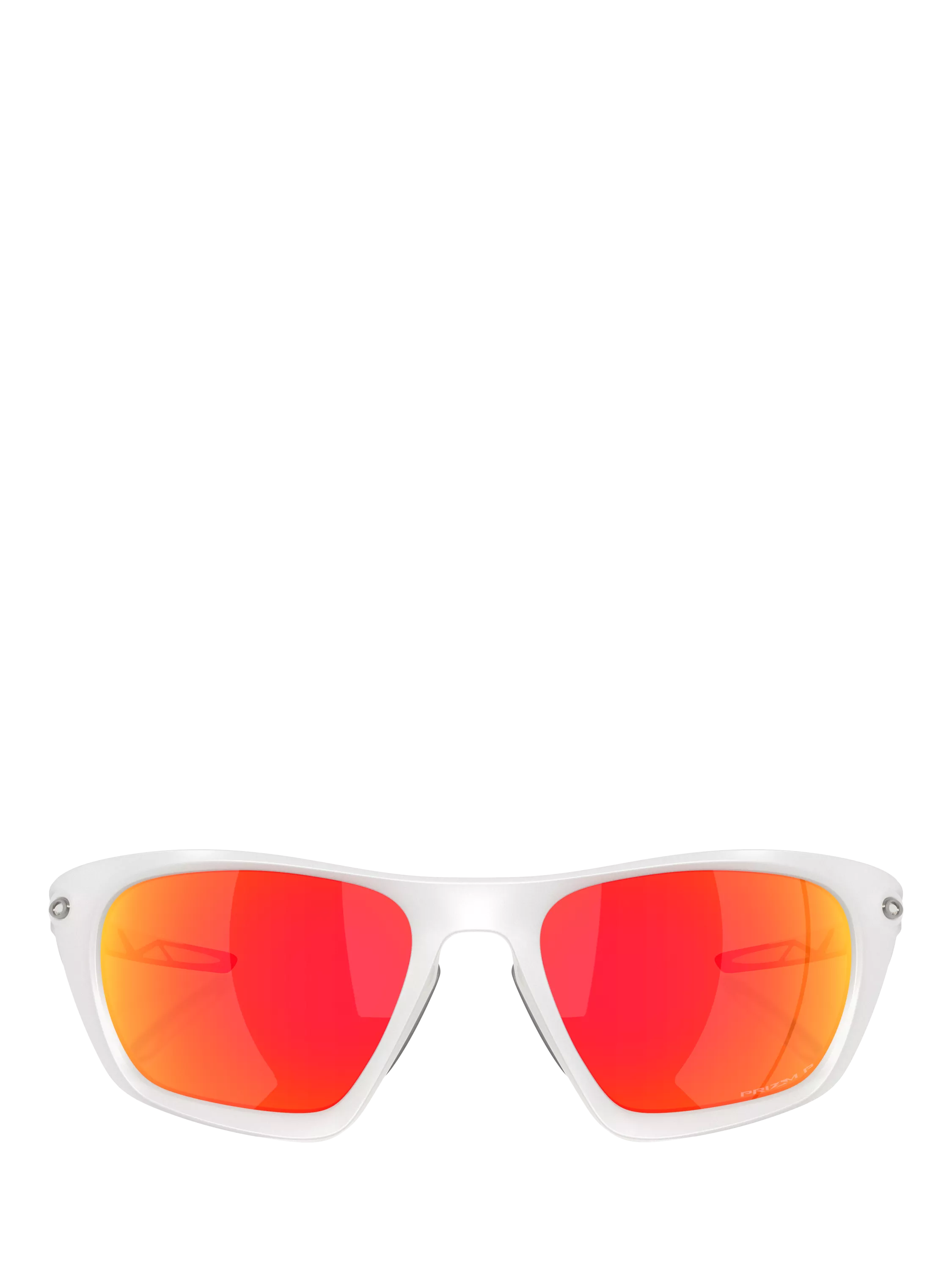 Oakley OO9431 men's polarised rectangular sunglasses grey orange, imported from the UK