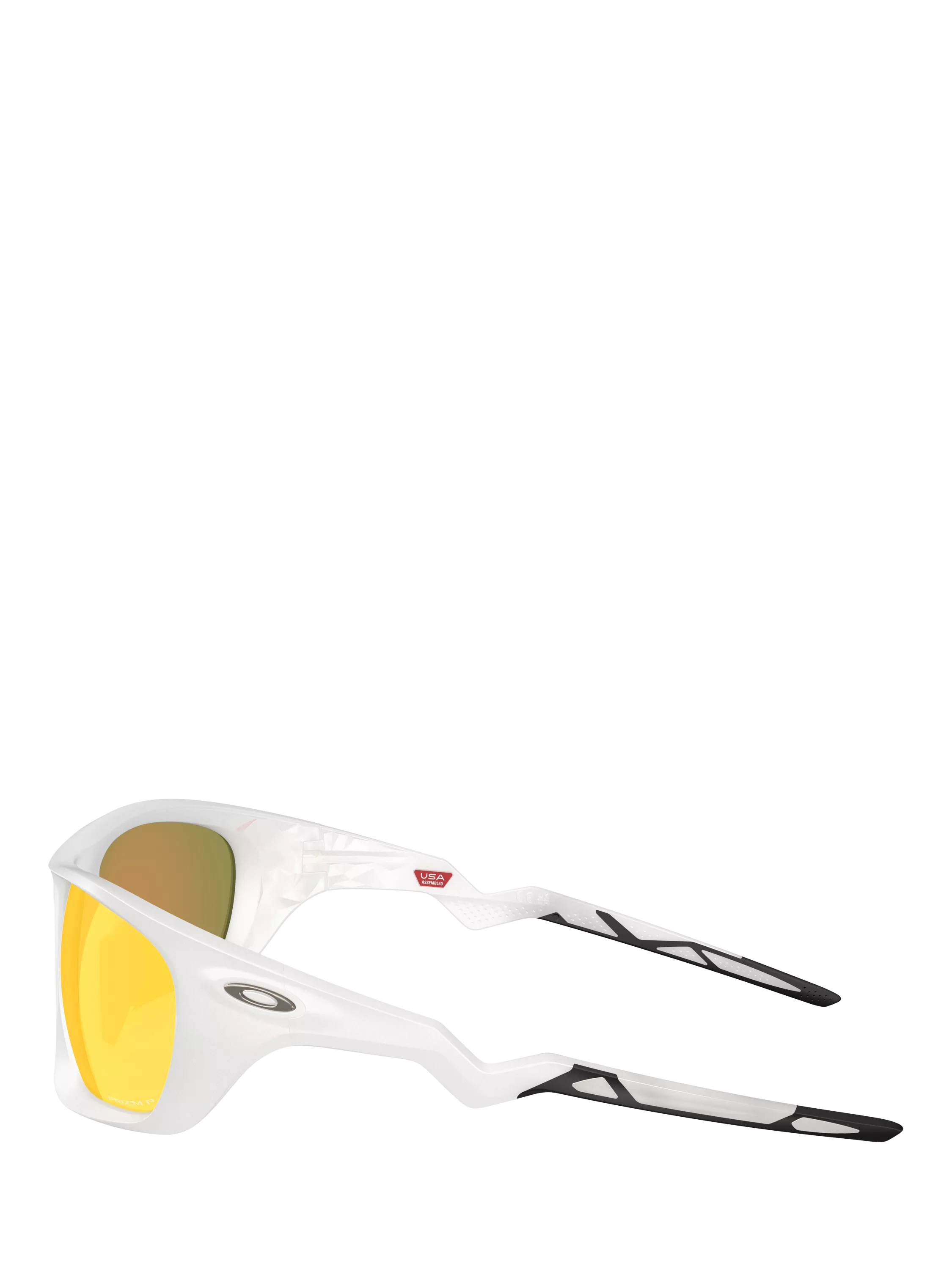 Oakley OO9431 men's polarised rectangular sunglasses grey orange, imported from the UK