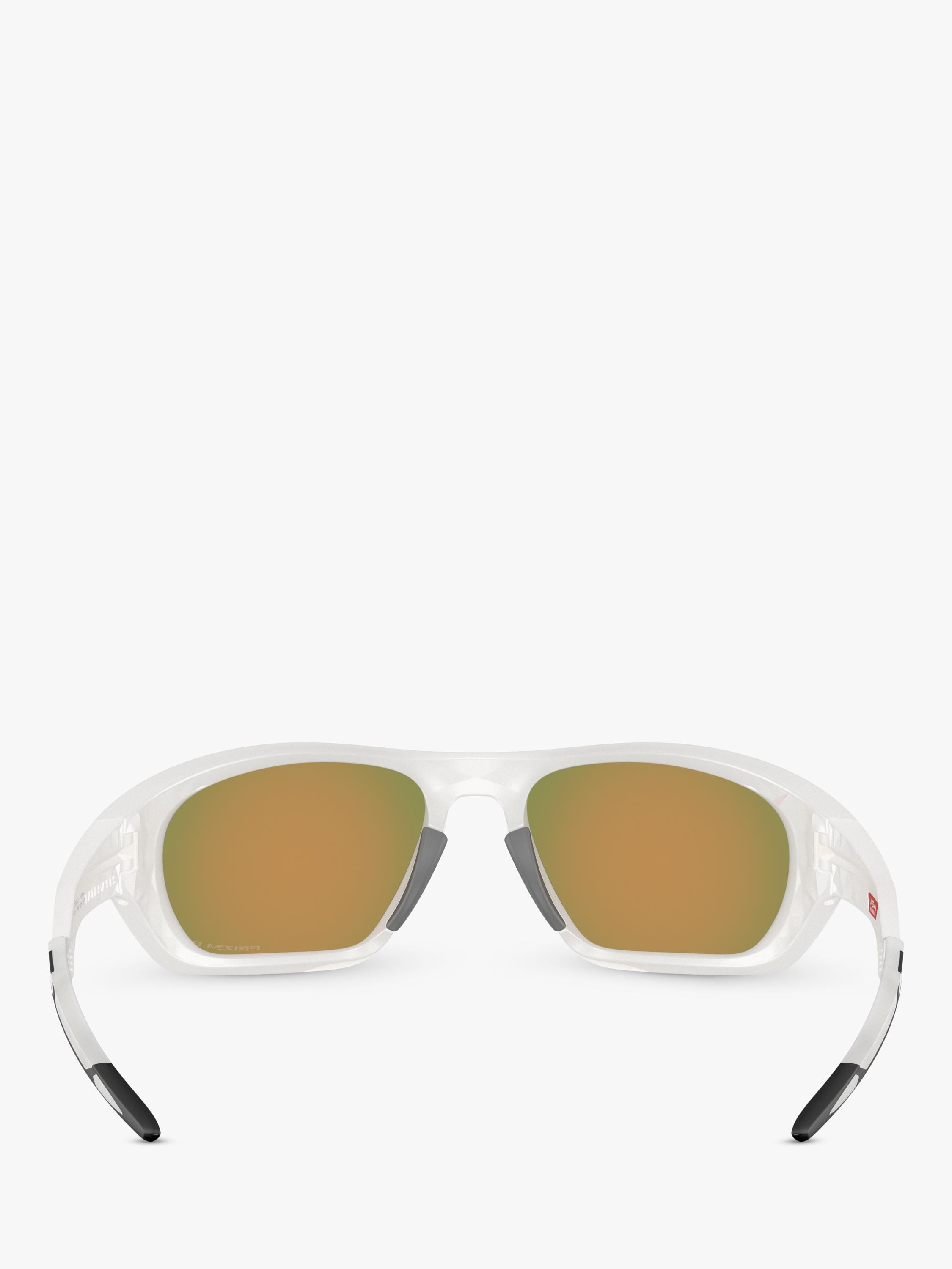 Oakley OO9431 men's polarised rectangular sunglasses grey orange, imported from the UK