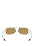 Oakley OO9431 men's polarised rectangular sunglasses grey orange, imported from the UK