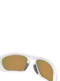 Oakley OO9431 men's polarised rectangular sunglasses grey orange, imported from the UK