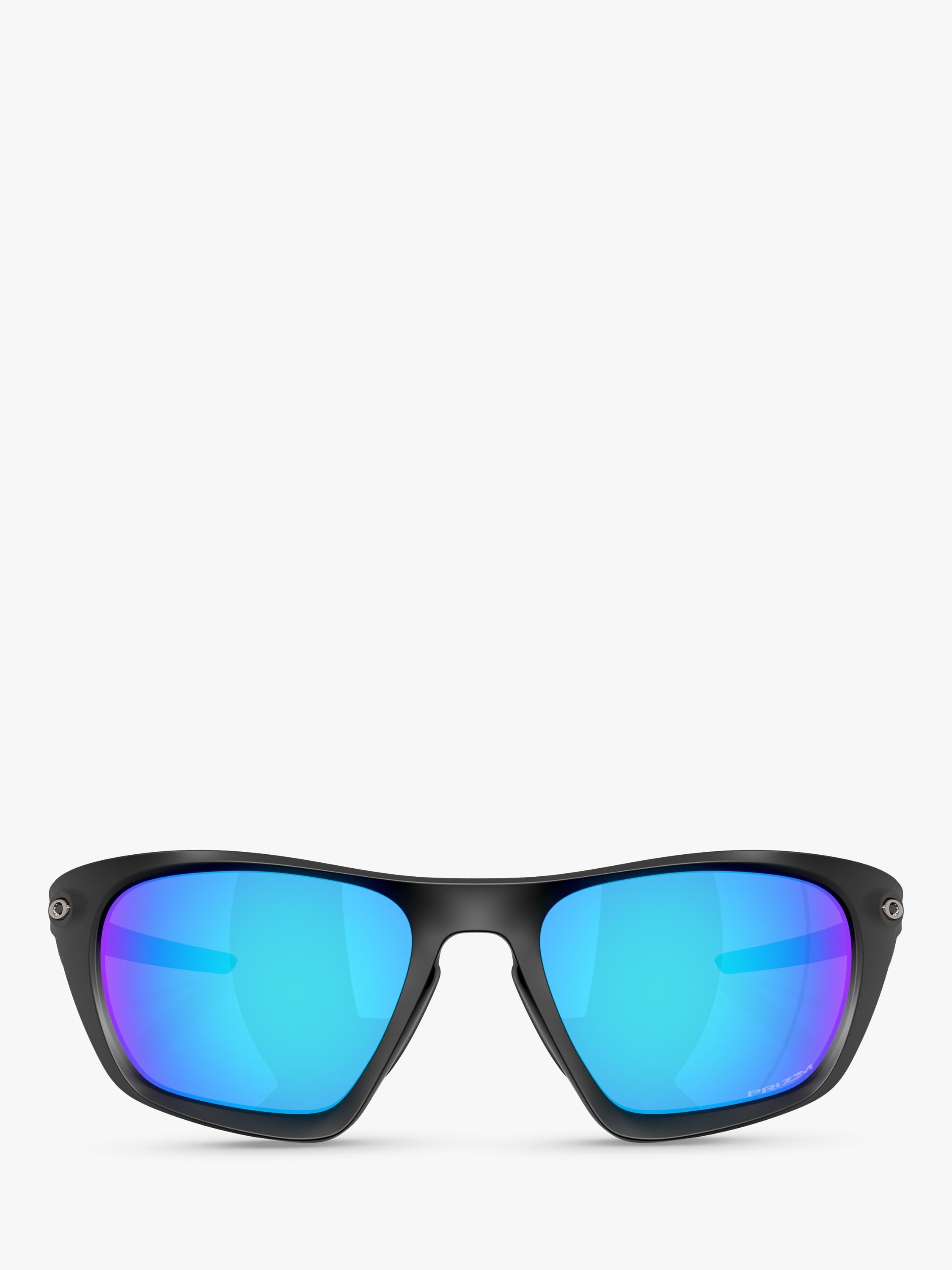 Oakley rectangular sunglasses black frame blue lenses - British product
