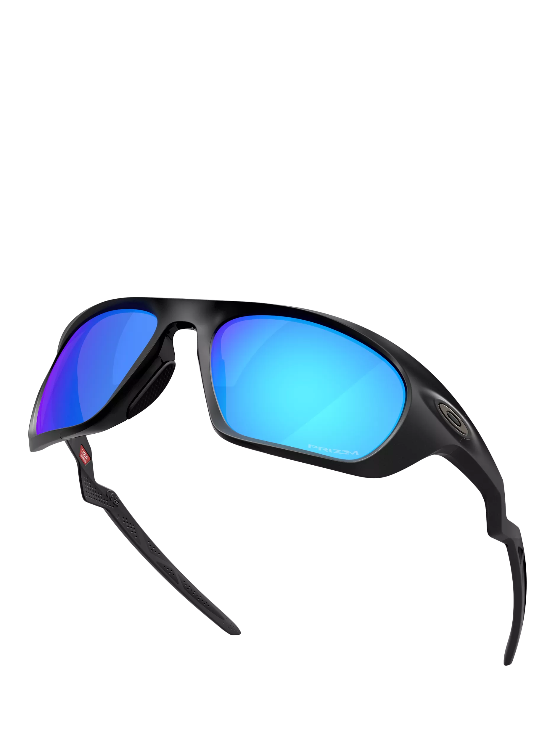 Oakley rectangular sunglasses black frame blue lenses - British product
