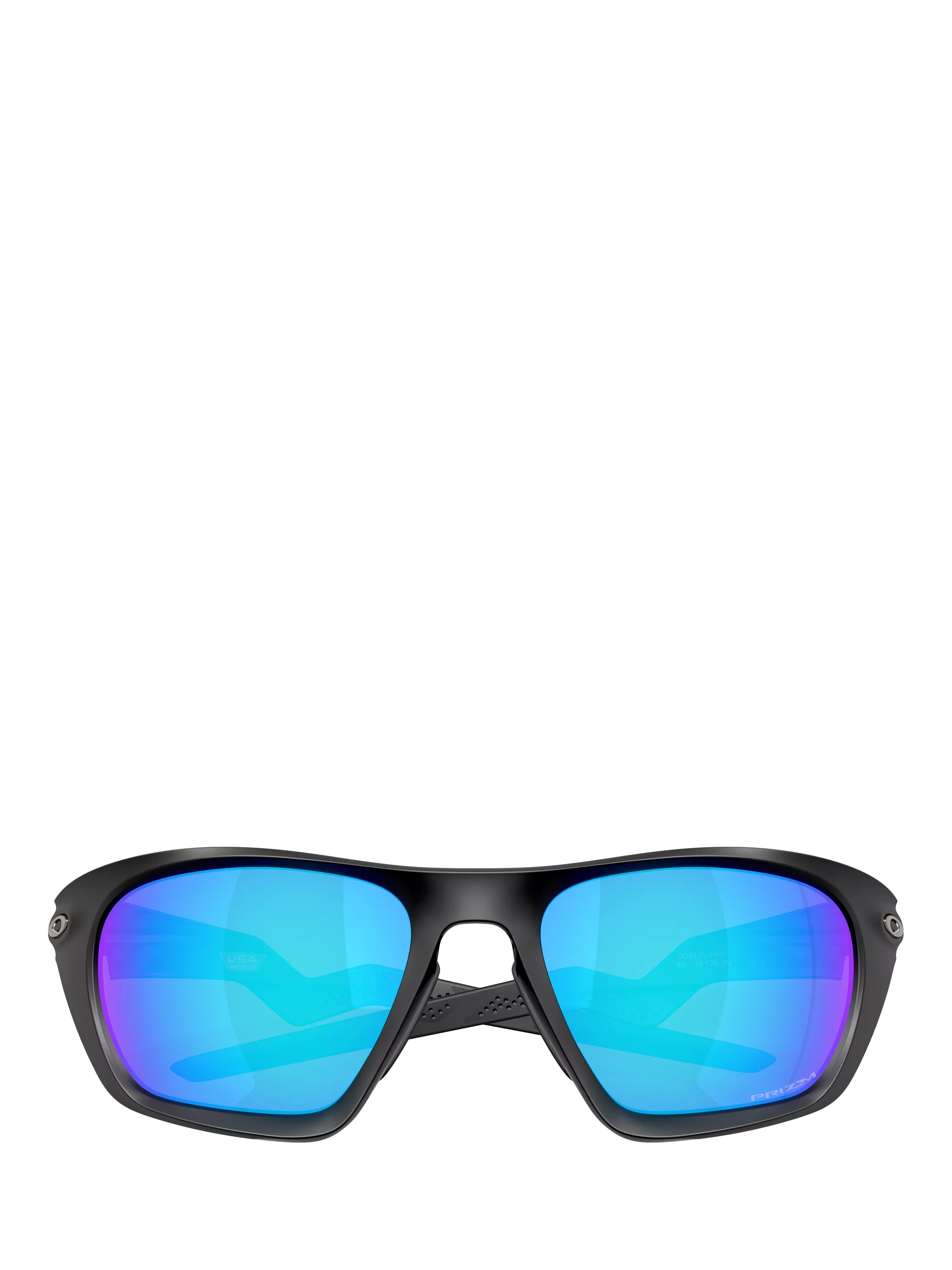 Oakley rectangular sunglasses black frame blue lenses - British product