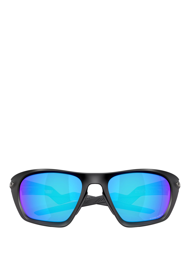 Oakley rectangular sunglasses black frame blue lenses - British product