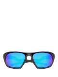 Oakley rectangular sunglasses black frame blue lenses - British product