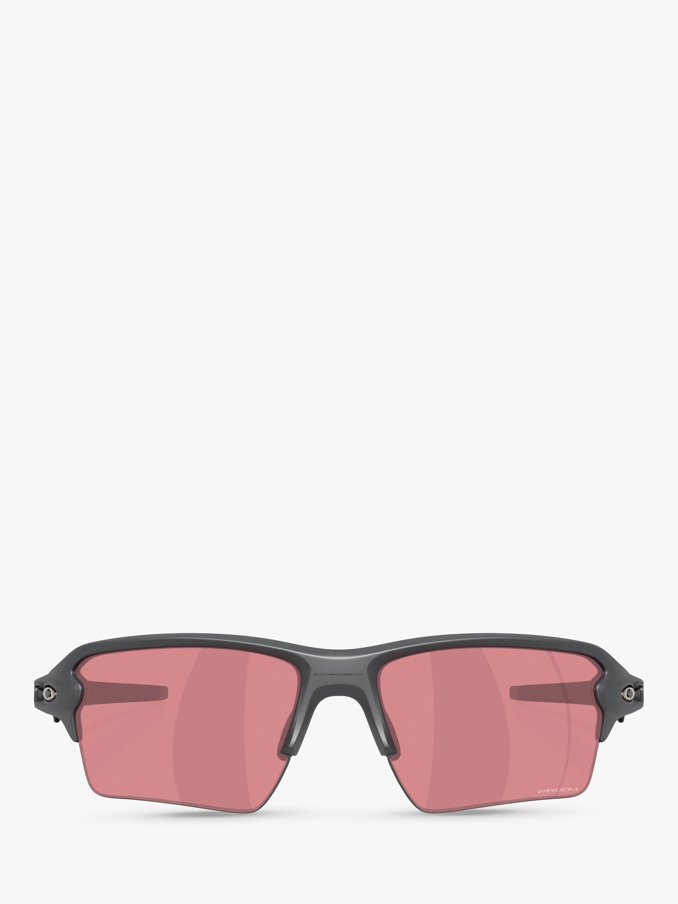 Oakley mirrored rectangular sunglasses grey/pink (British brand)