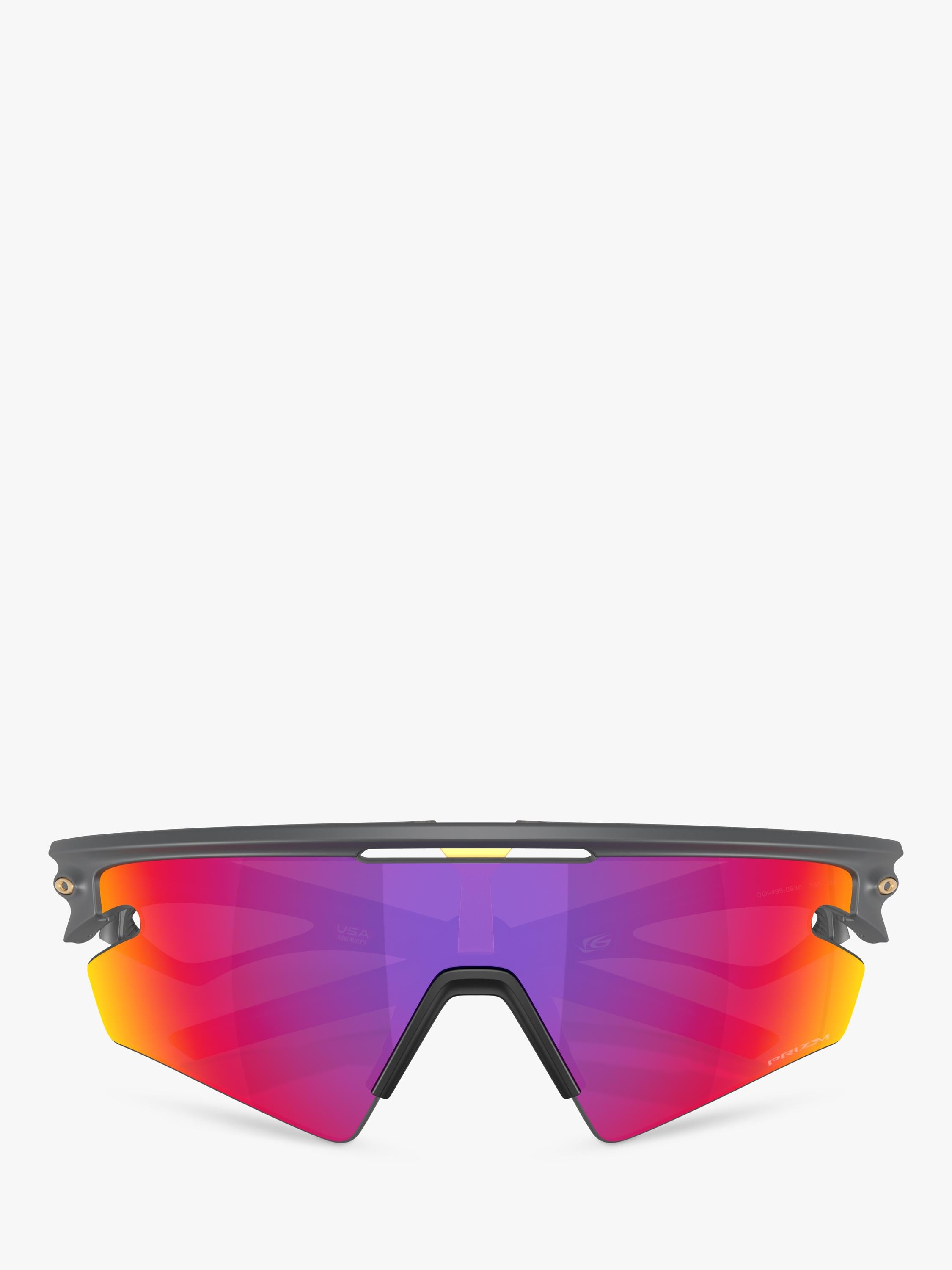 Oakley OO9499 unisex irregular sunglasses grey/purple, imported from the UK