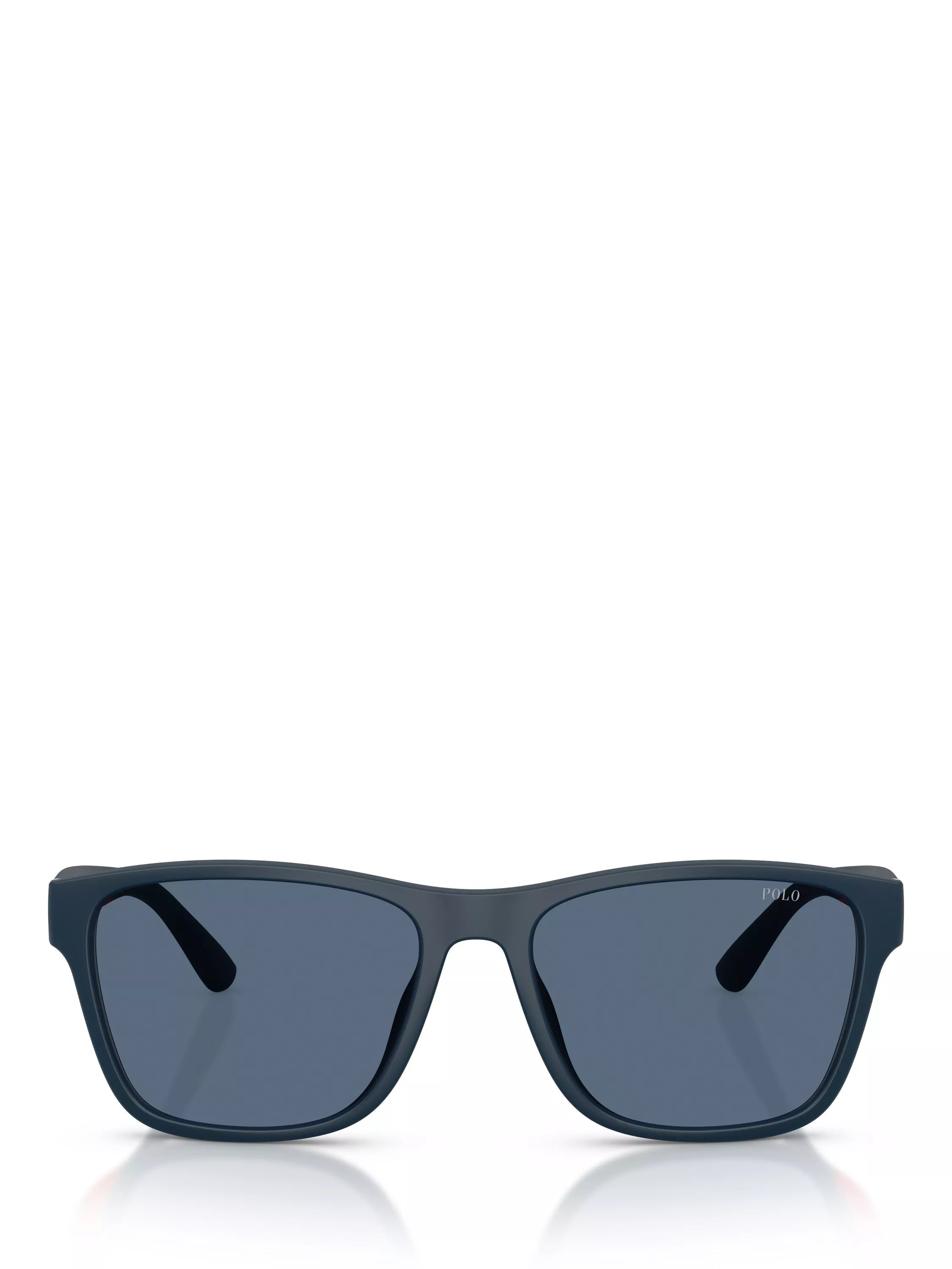 Ralph Lauren men's square sunglasses blue frame 56mm, imported from the UK
