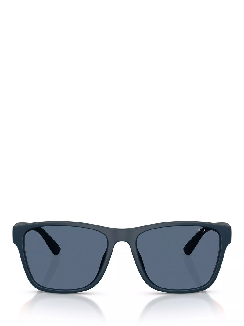 Ralph Lauren men's square sunglasses blue frame 56mm, imported from the UK