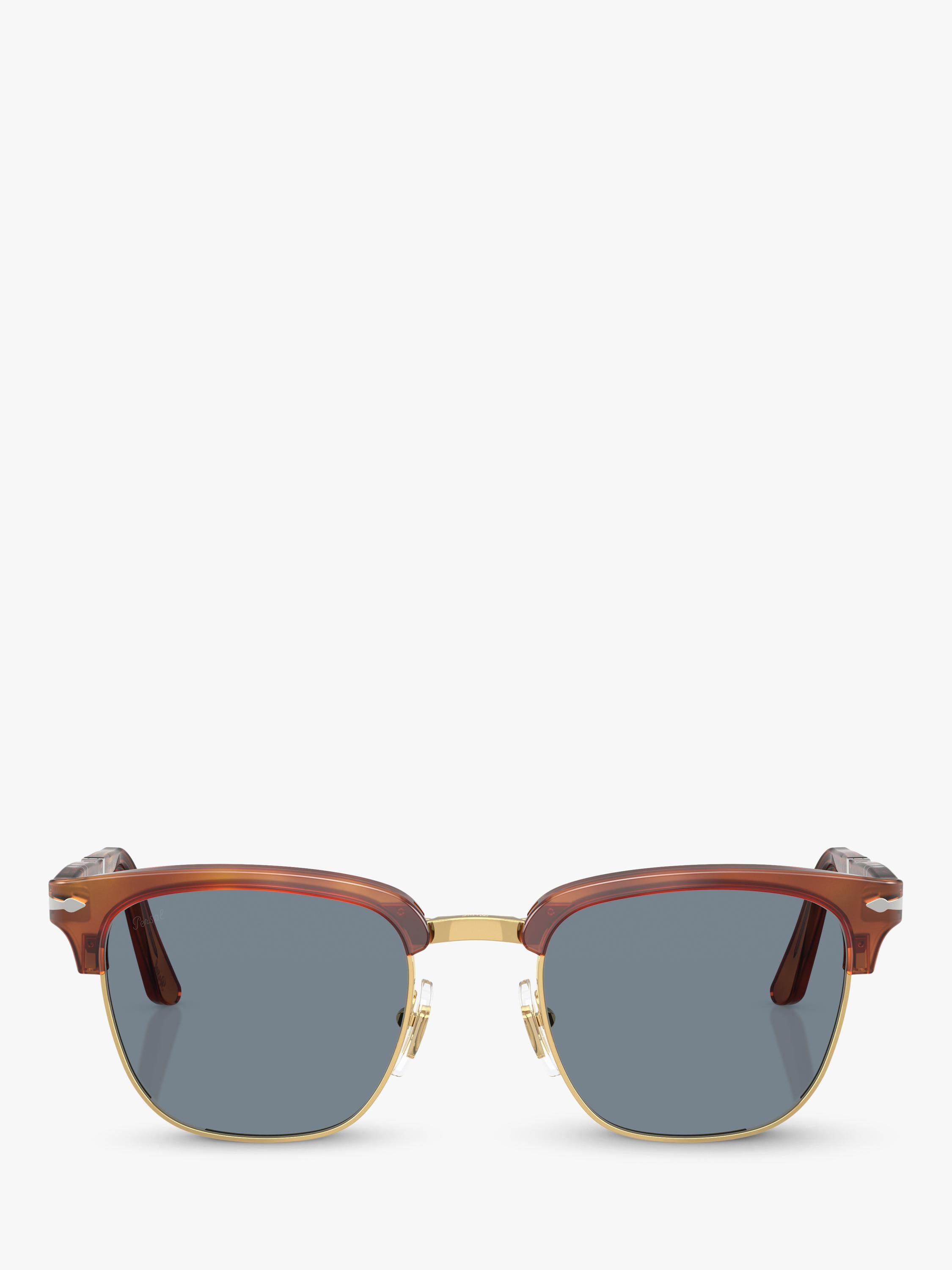 Persol square sunglasses Havana/Blue, imported from the UK