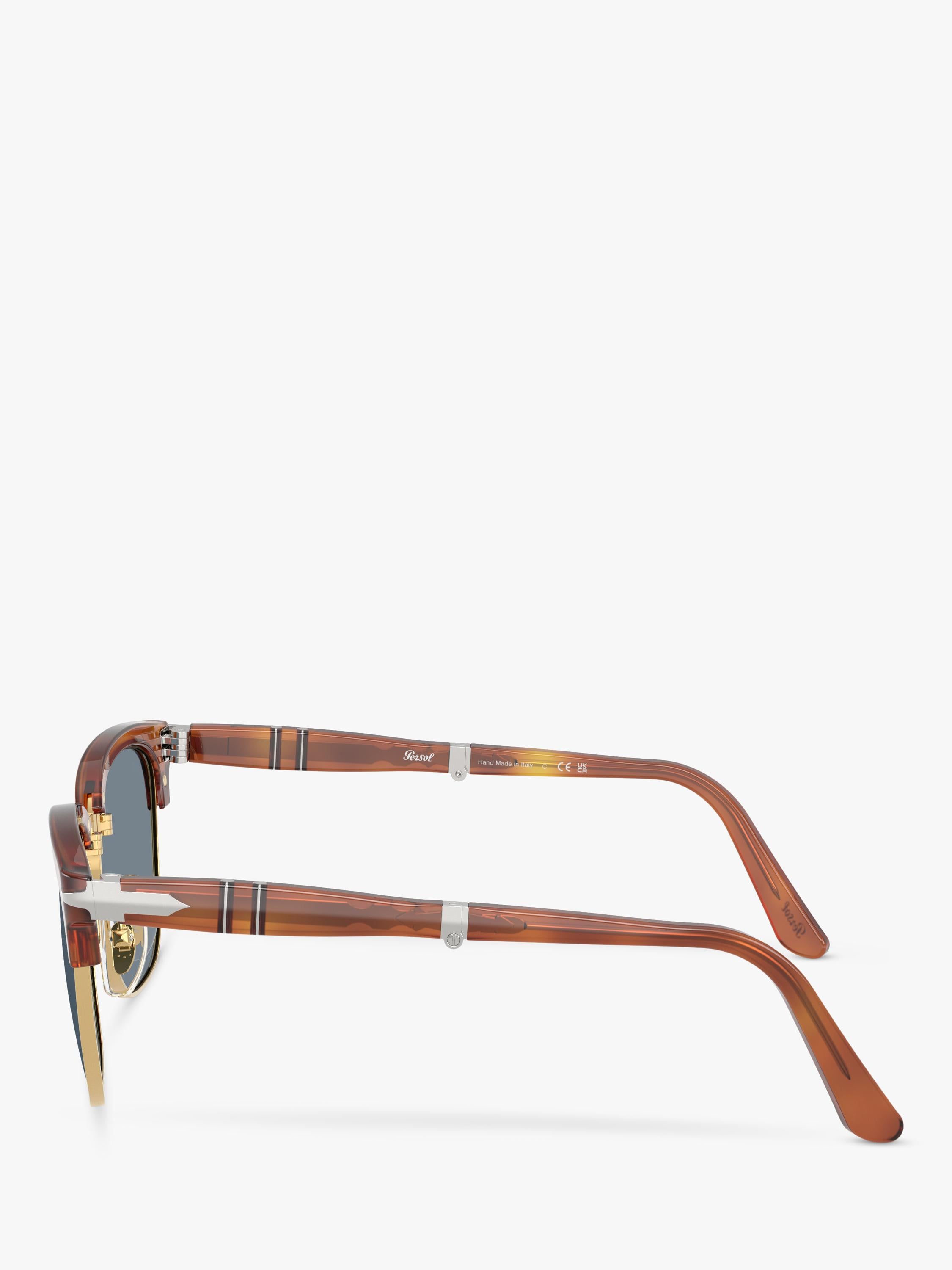Persol square sunglasses Havana/Blue, imported from the UK