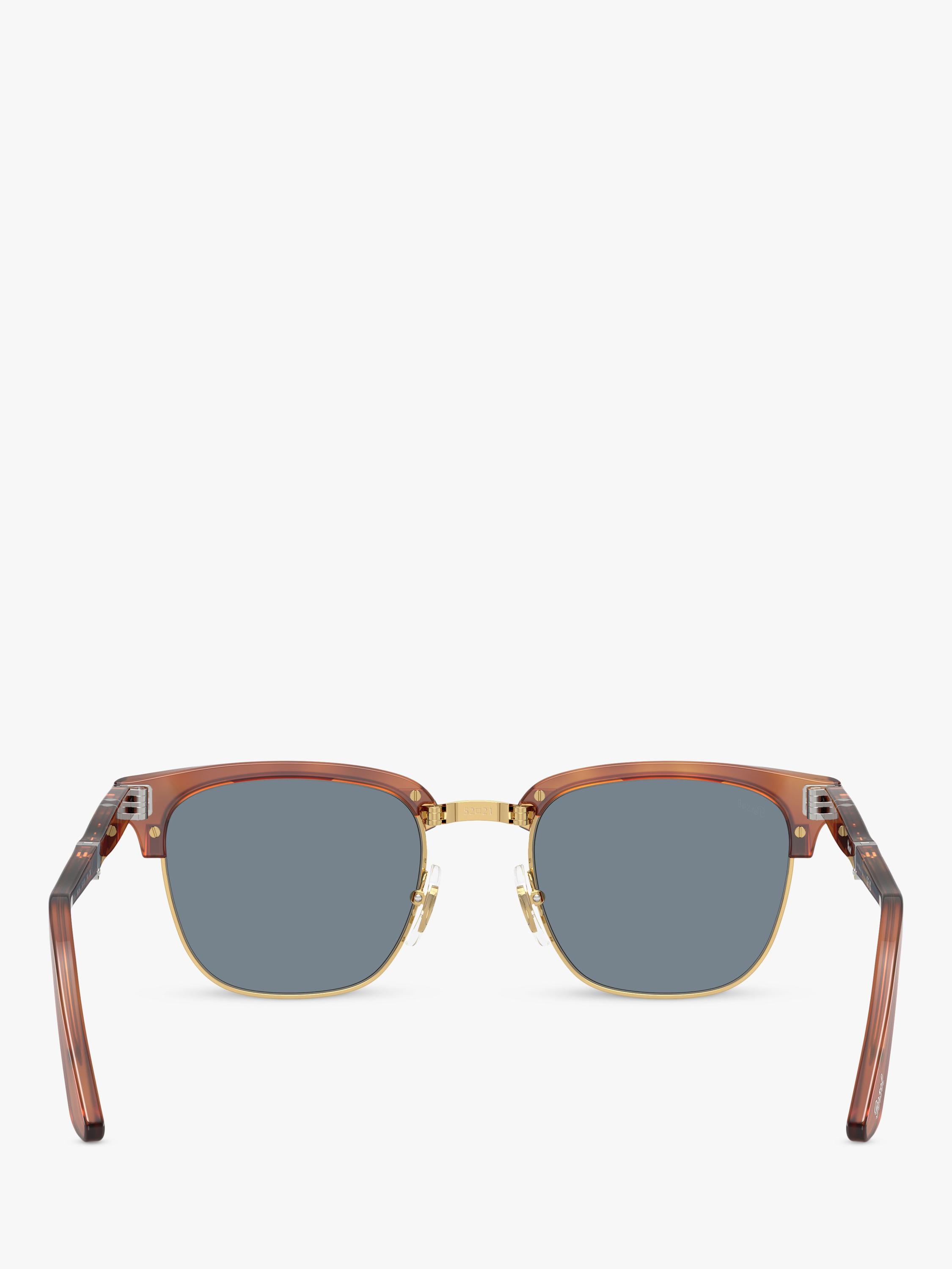 Persol square sunglasses Havana/Blue, imported from the UK