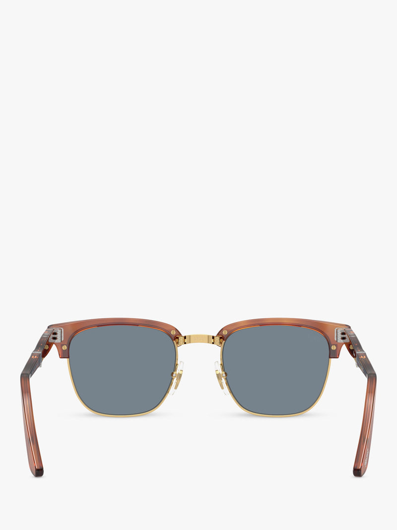 Persol square sunglasses Havana/Blue, imported from the UK