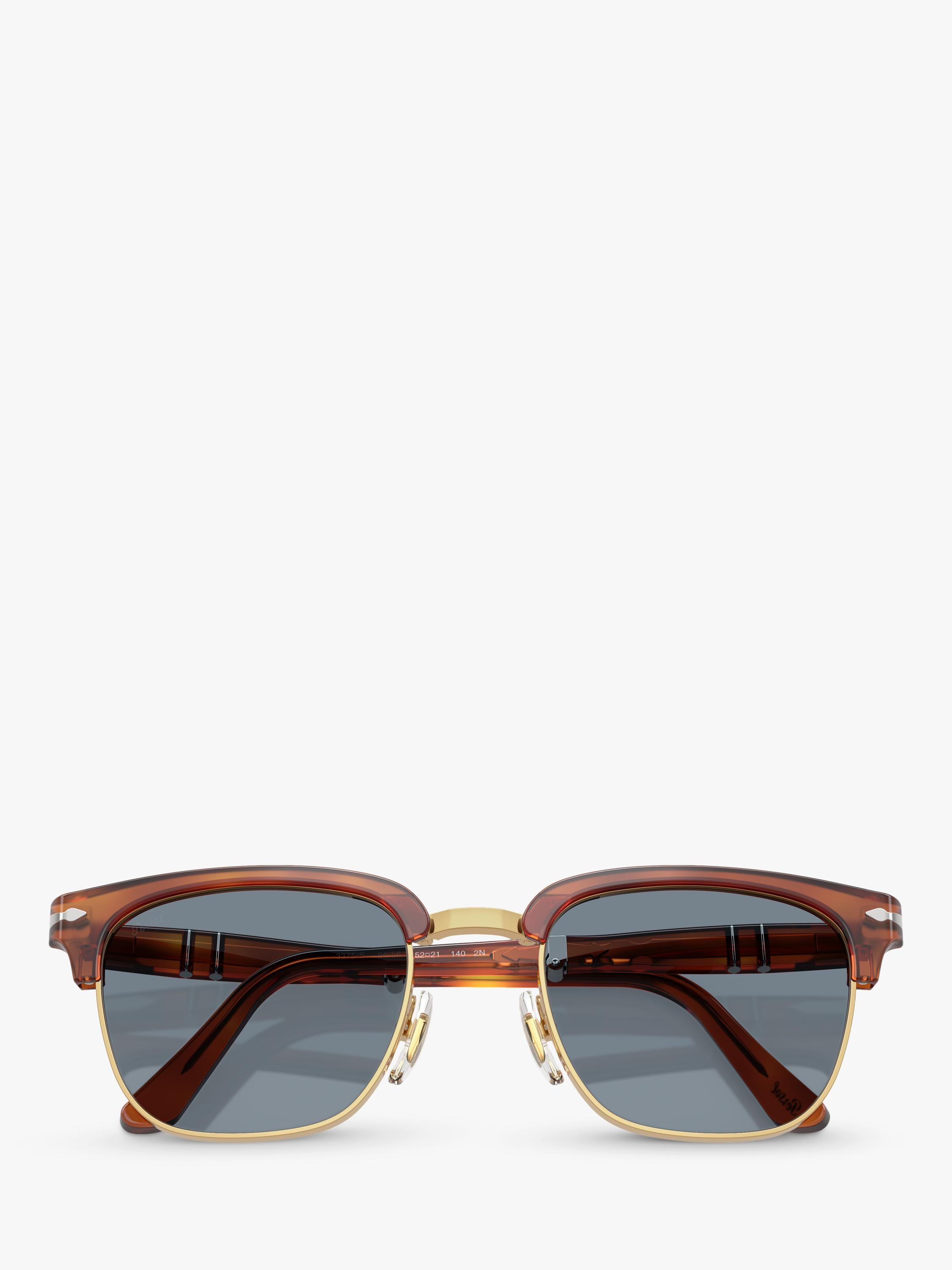 Persol square sunglasses Havana/Blue, imported from the UK