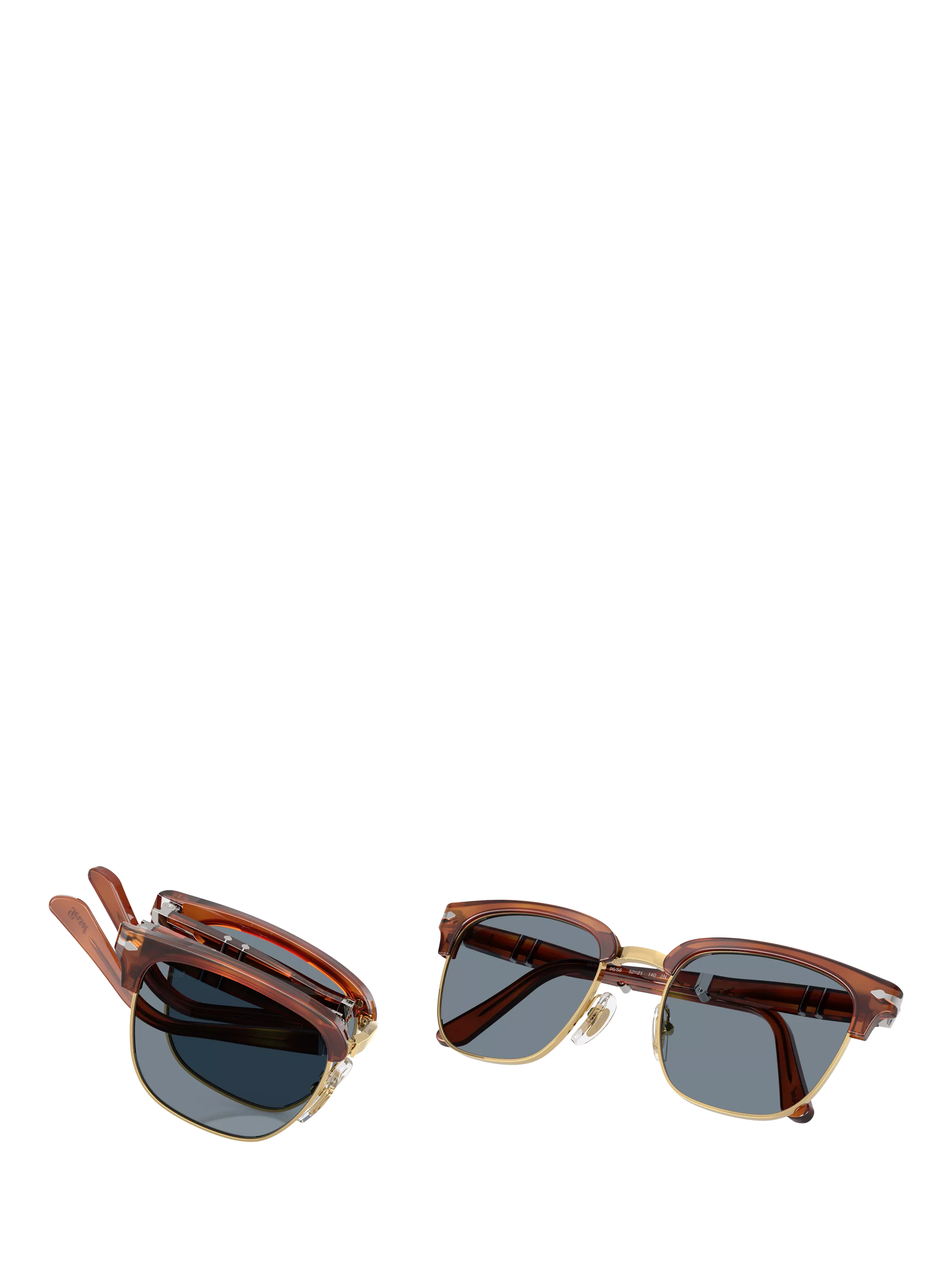 Persol square sunglasses Havana/Blue, imported from the UK