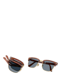 Persol square sunglasses Havana/Blue, imported from the UK