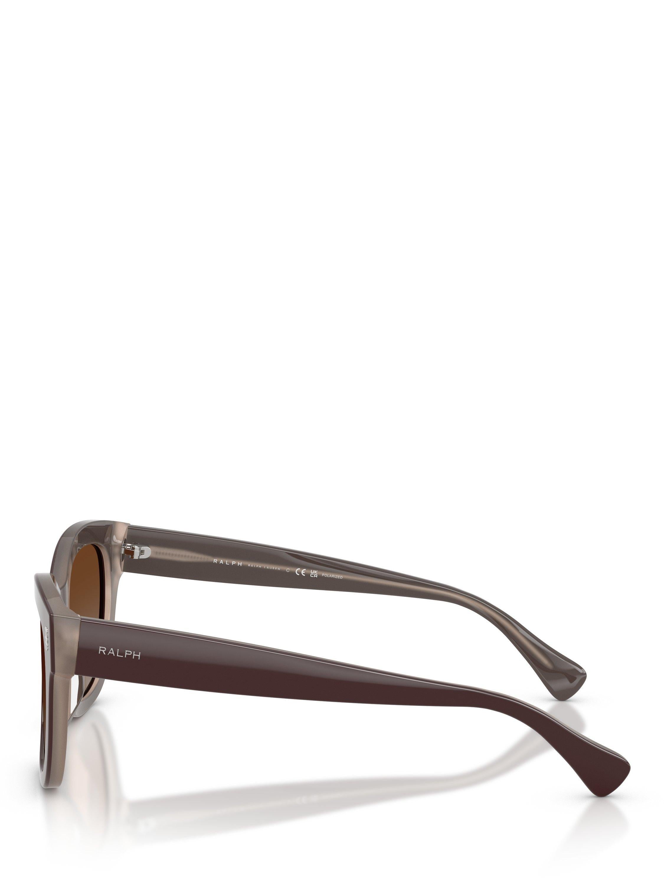 Ralph Lauren women's polarised oval sunglasses brown, 52mm lens, imported from the UK