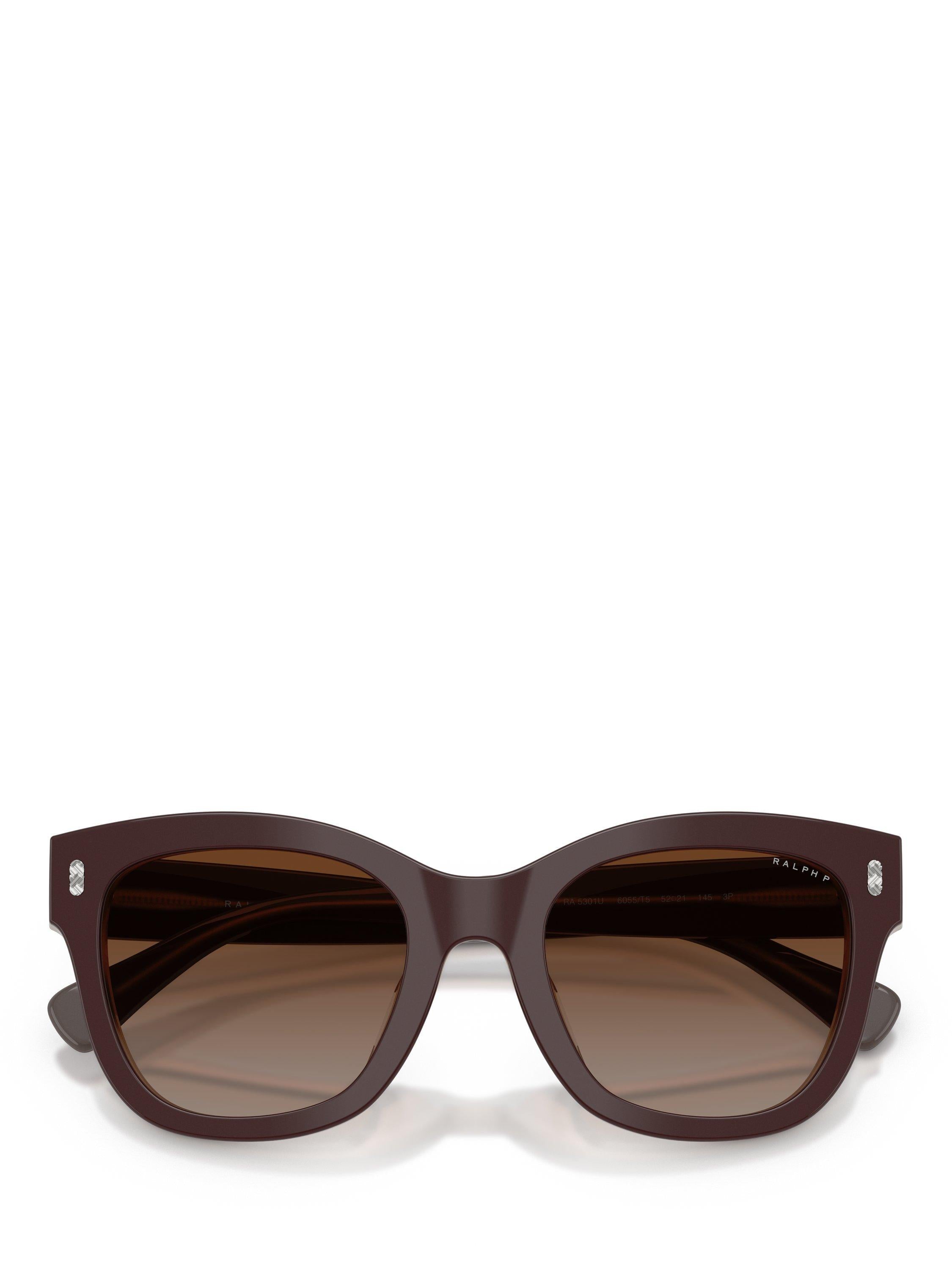 Ralph Lauren women's polarised oval sunglasses brown, 52mm lens, imported from the UK