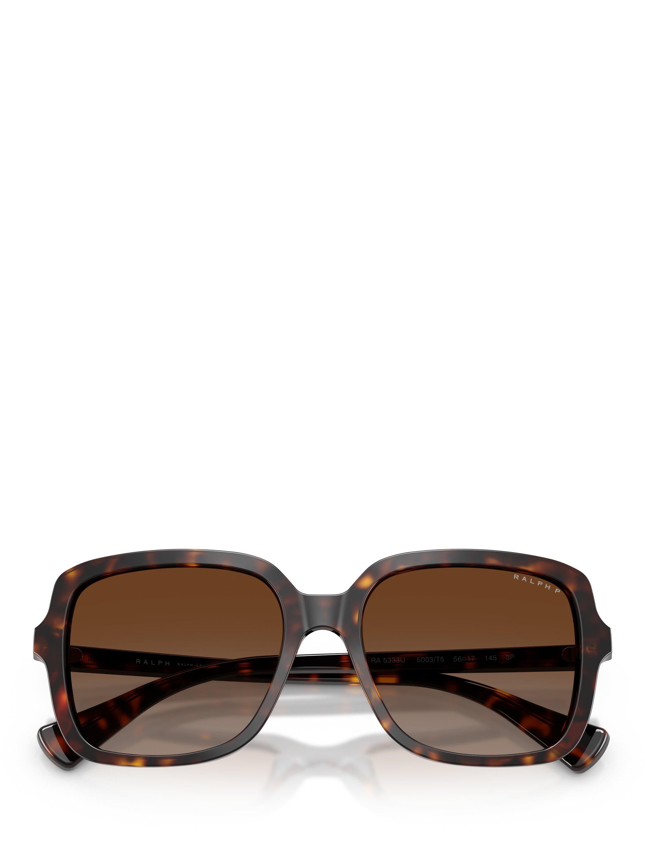 Ralph Lauren square polarised sunglasses brown frame 56mm (British brand)