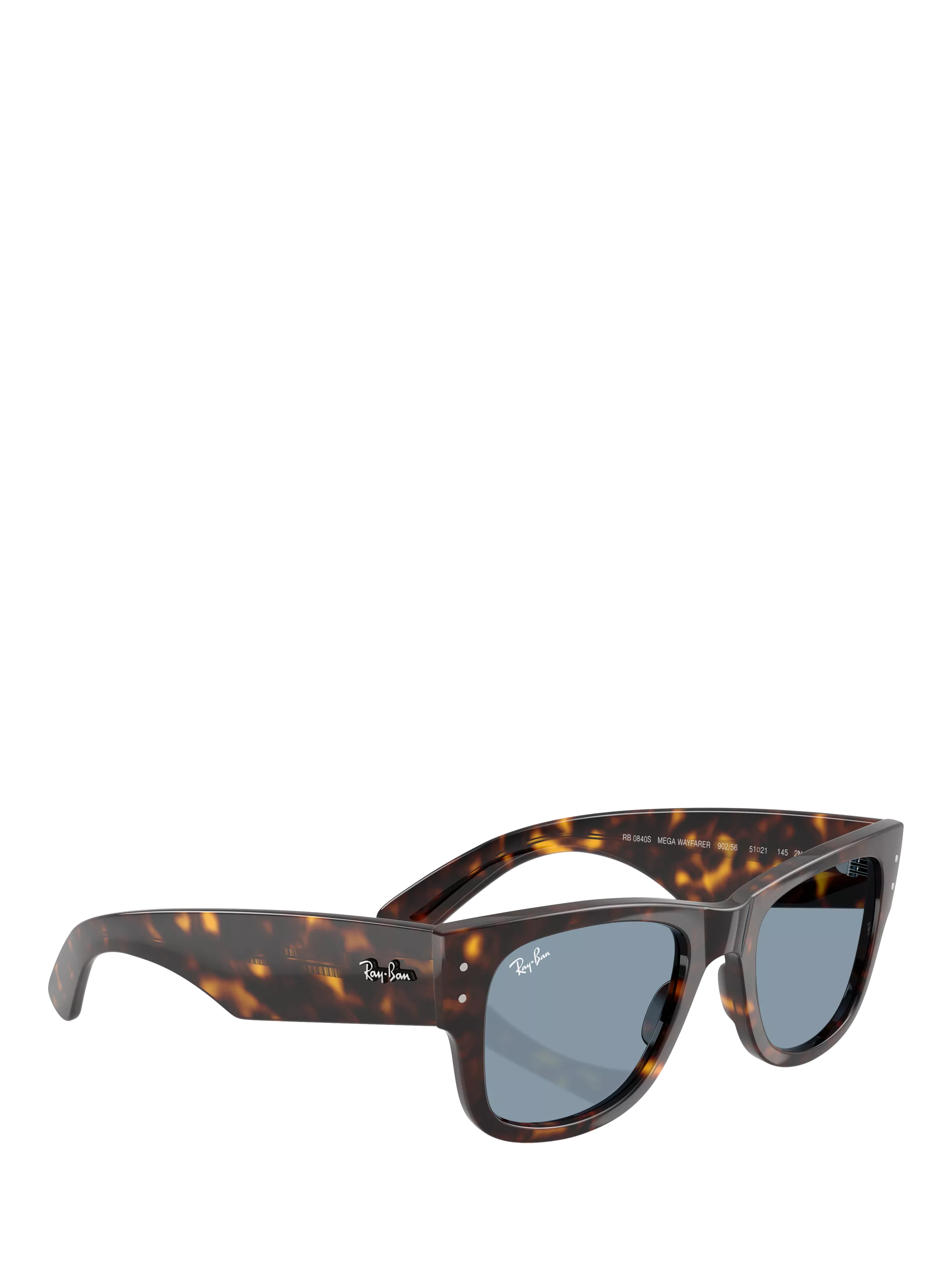 Ray-Ban Mega Wayfarer Havana blue sunglasses 51mm, UK version