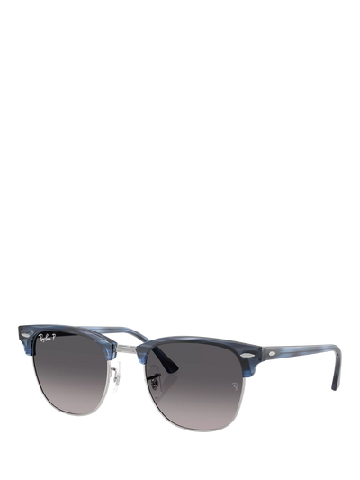 John Lewis Ray-Ban RB3016 Square Sunglasses, Blue/Grey- Buy online at McGrocer