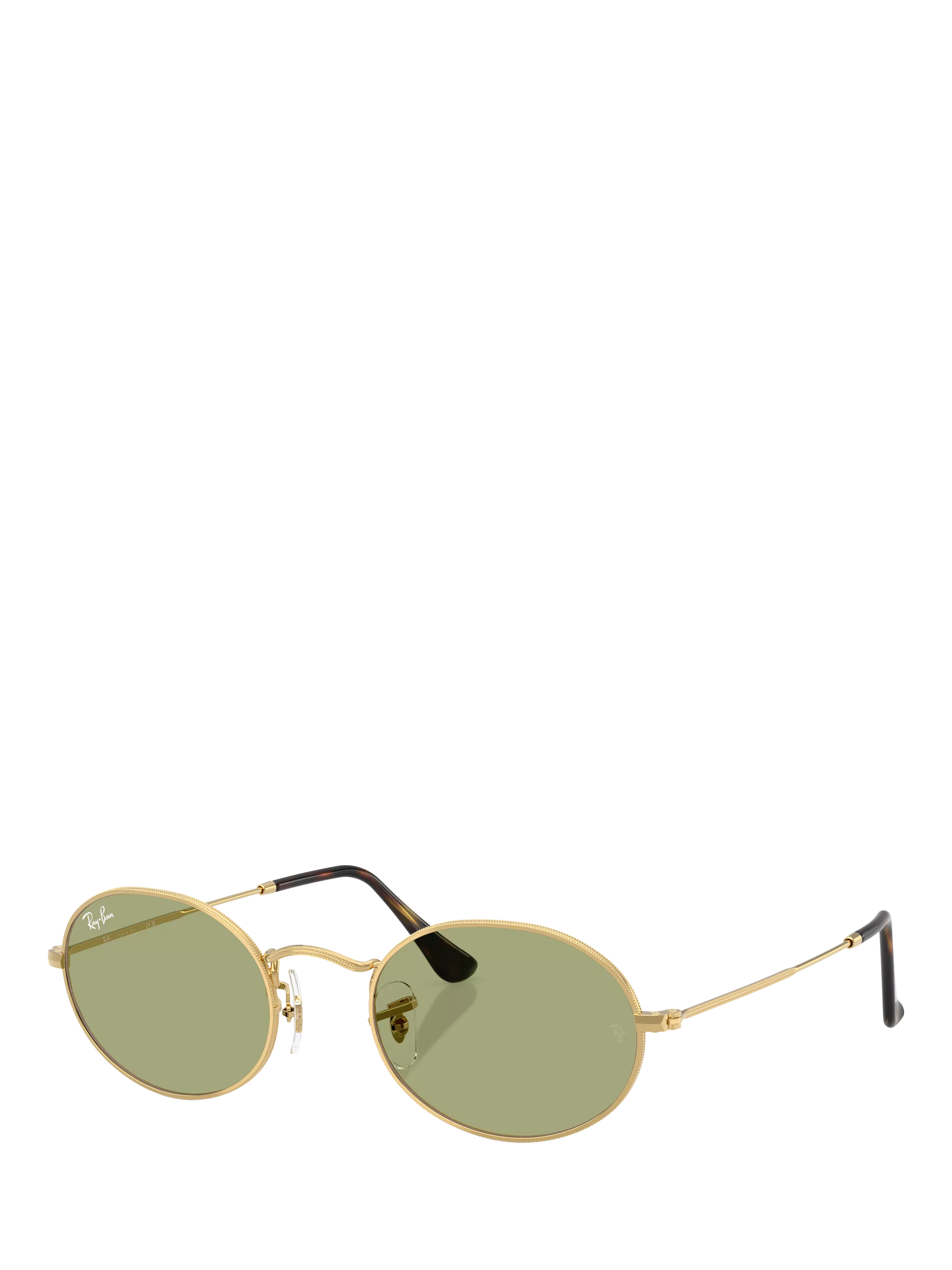 Ray-Ban RB3547 oval sunglasses gold/Green metal frame, imported from the UK