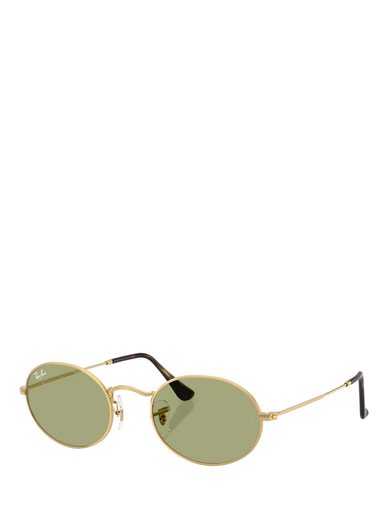 Ray-Ban RB3547 oval sunglasses gold/Green metal frame, imported from the UK