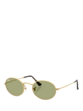 Ray-Ban RB3547 oval sunglasses gold/Green metal frame, imported from the UK