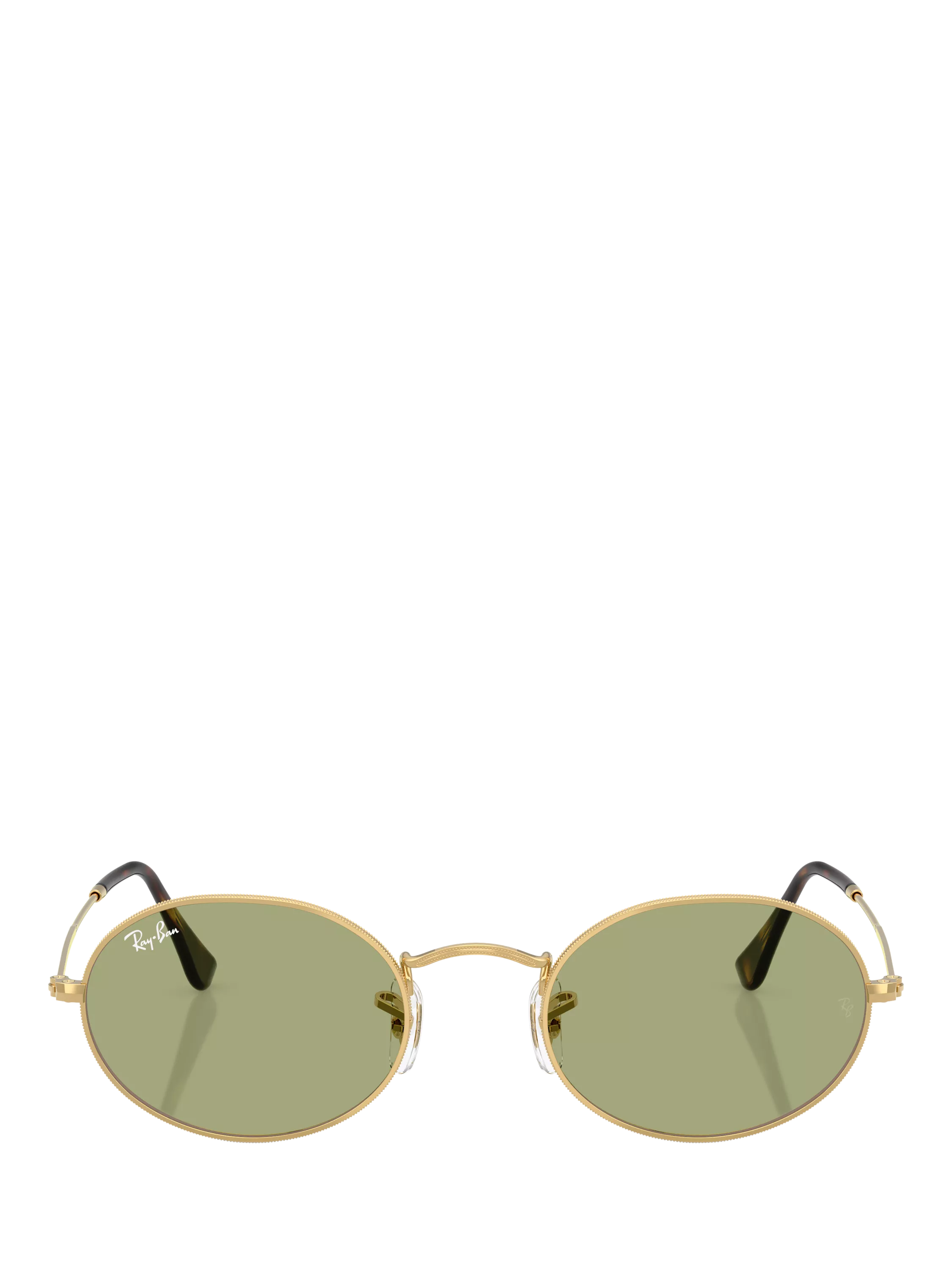 Ray-Ban RB3547 oval sunglasses gold/Green metal frame, imported from the UK