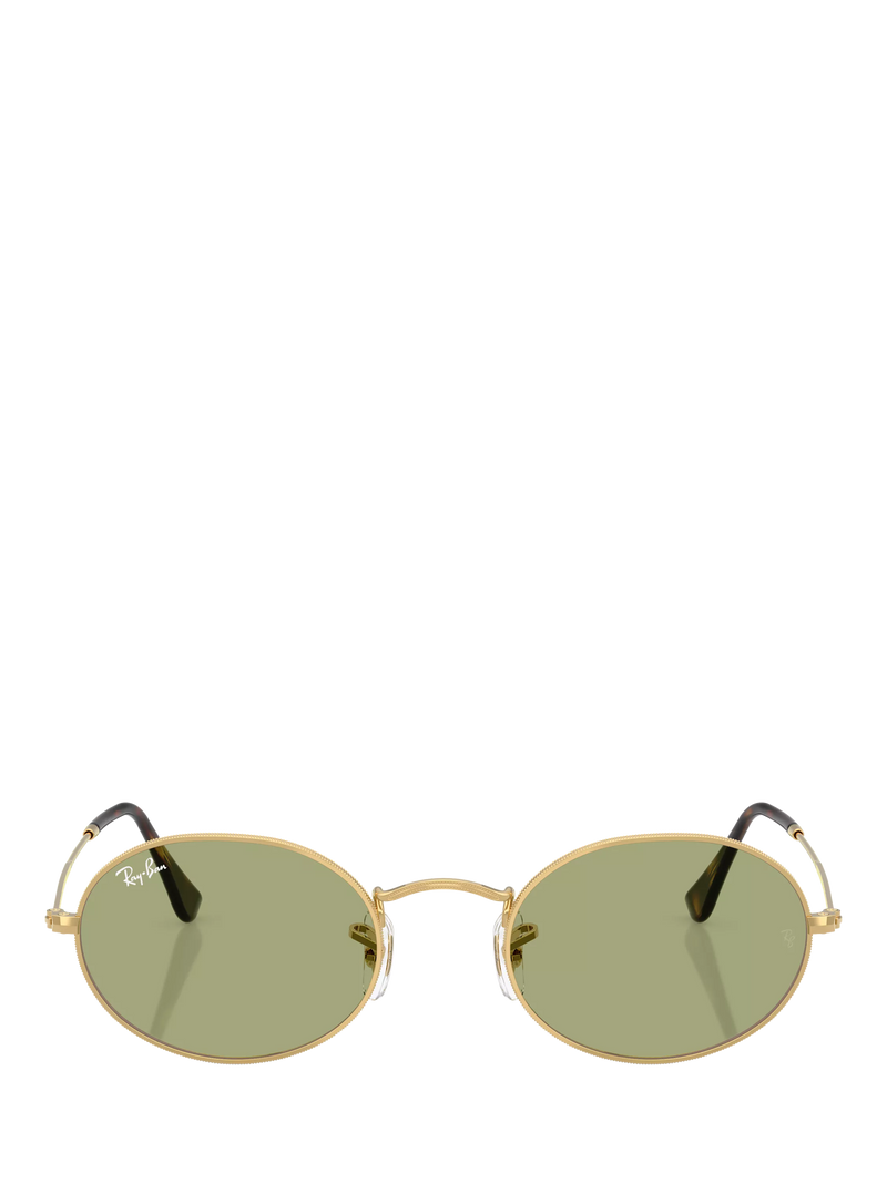 Ray-Ban RB3547 oval sunglasses gold/Green metal frame, imported from the UK